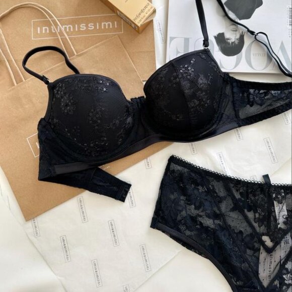 Intimissimi Lingerie 2-piece Balconette Bra (38B) and Hipster (L) Set - Picture 4 of 16